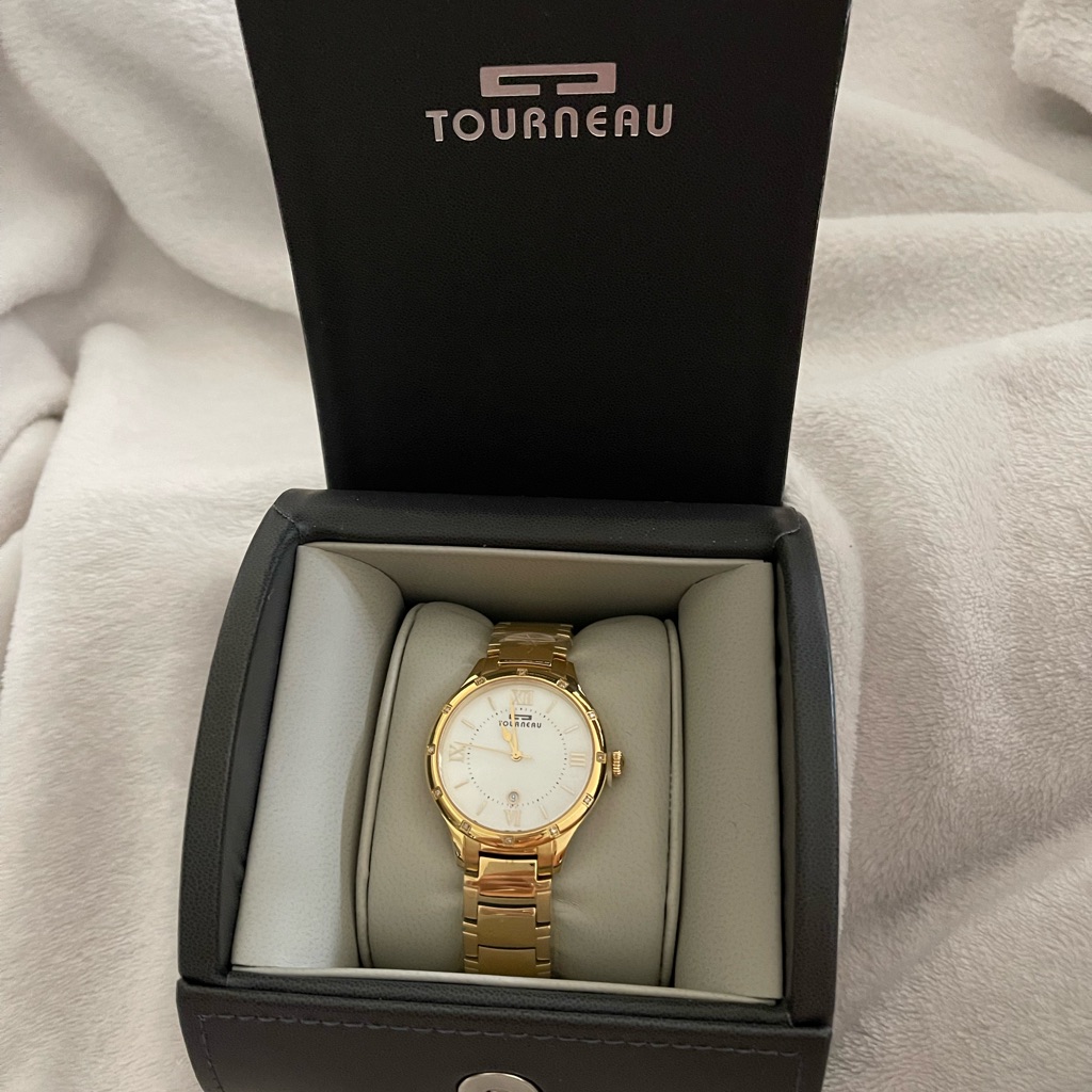 Tourneau Womens Gold Stainless Steel Watch